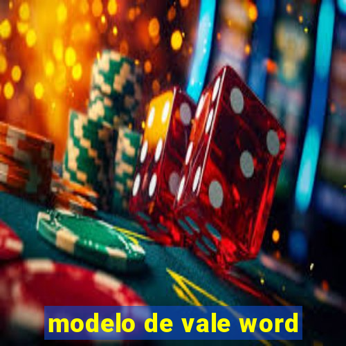 modelo de vale word